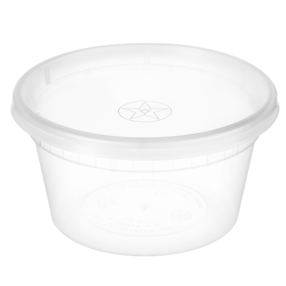 16 Oz Clear Plastic Container With Clear or White Lid 