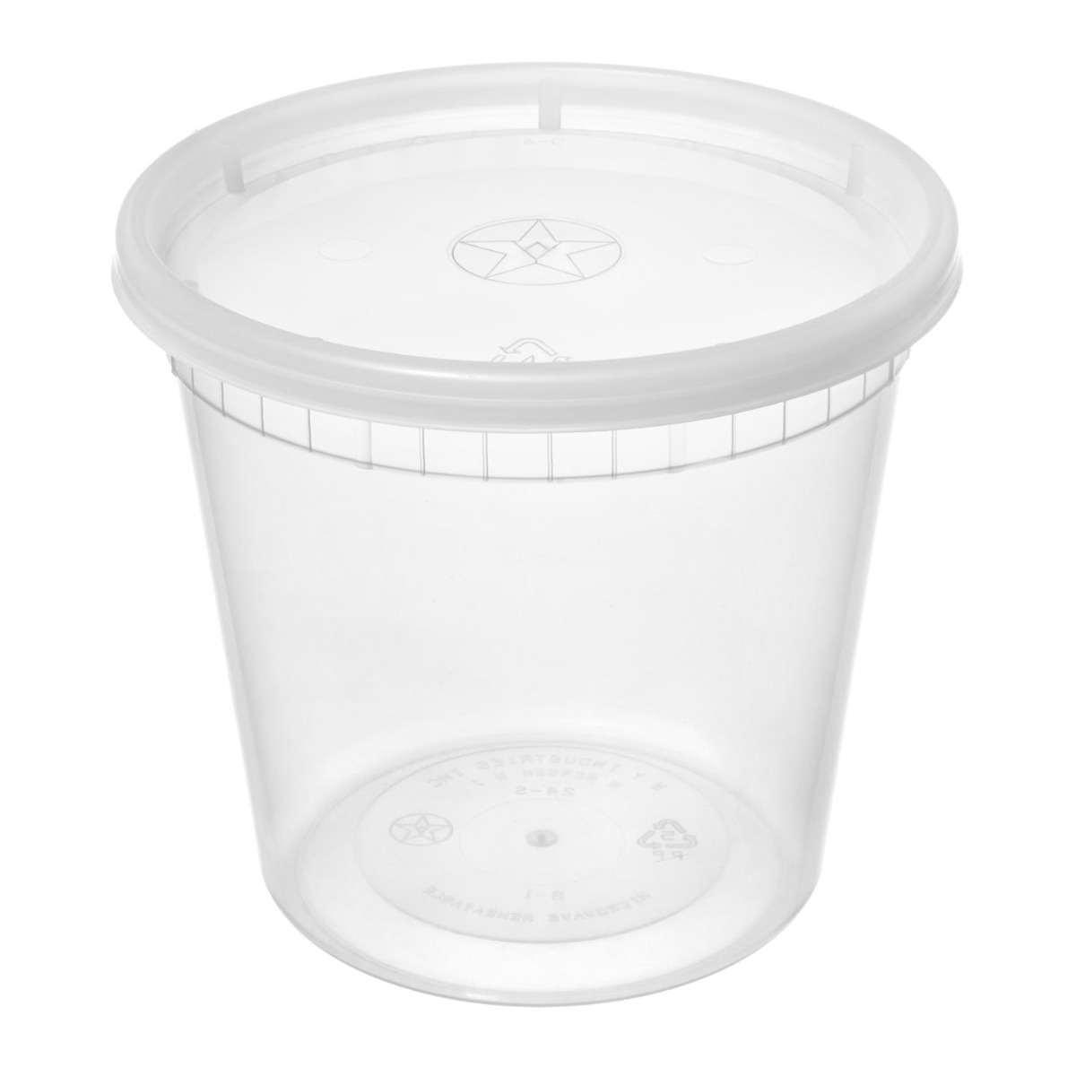 16oz Clear Plastic Deli Containers & Lids (240/Case)