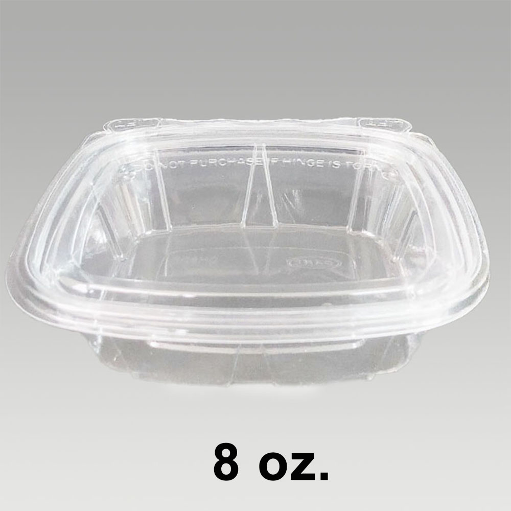 Plastic Deli Container With Attached Lid 16 oz