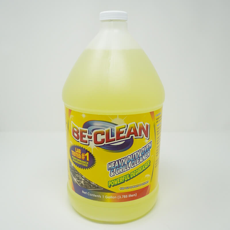 BeClean 1 Gallon Yellow Liquid Heavy Duty Oven and Grill Cleaner - 4/Case 