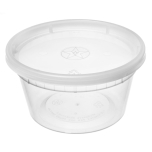 WY Round Clear Plastic Soup Container Set 12 oz. - 240/Case