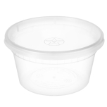 WY Round Clear Plastic Soup Container Set 16 oz. - 240/Case