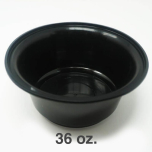 AHD 36 oz. Round Black Plastic Bowl Base 8340 (Not Combo) - 200/Case