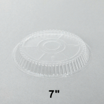 7" Round Clear Plastic Dome Lid - 500/Case