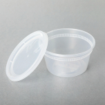 12 oz. Round Clear Plastic Soup Container Set - 240/Case