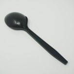 7" Heavy Black Plastic Spoon - 1000/Case