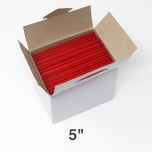 5" Small Red Plastic Coffee Stirrer - 9000/Case