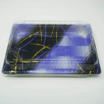 TZ 010WLF-B Rectangular Blue Plastic Sushi Tray Container Base (Not Combo) 7 3/8" X 5 1/8" X 7/8" - 1200/Case
