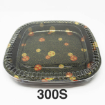 300S 正方形花纹塑料派对餐盘套装 13 3/8" X 13 3/8" X 1 5/8" - 60套/箱