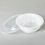 AHD Round White Plastic Container Set 16 oz. (718) - 150/Case