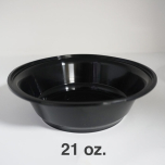 7寸 21 oz. AHD007 圆形黑色塑料餐盒套装 (723) - 150套/箱