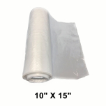 透明塑料保鲜袋10" X 15" 15 mic, 8磅- 4卷/箱