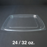 Dart Rectangular Clear Plastic Container Lid For C24DE/C32DE - 504/Case
