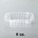 Dart 8 oz. 长方形透明塑料盒底 C8DER (非套装) - 1008/箱