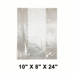 LDPE Clear Flat Bag 10" X 8" X 24" - 600/Case