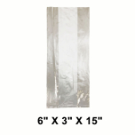 LDPE Clear Flat Bag 6" X 3" X 15" - 420/Case