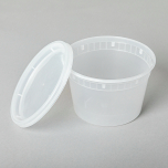 16 oz. Round Clear Plastic Soup Container Set - 240/Case