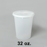 32 oz. 圆形透明塑料汤盒套装 - 240套/箱