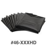 Black Plastic Garbage Bag #46 XXXHD Extra Heavy Duty 23" X 46" - 40/Case