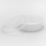 圆形白色塑料餐盒套装 18 oz. (618/018) - 150套/箱