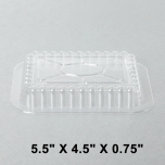 长方形透明塑料盖 适配1磅锡纸烤盘 - 1000/箱