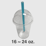 WS 透明塑料冷饮拱形杯盖 16-24 oz. - 1000/箱