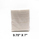 FH 9 3/4" X 7" 白色短折纸巾 - 4000/箱