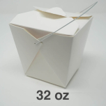 [Bulk 15 Cases] 32 oz. Paper Take-Out Food Pail With Handle - 450/Case