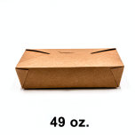 Kraft Folded Paper #2 Food Box 49 oz. - 200/Case