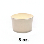 Round White Paper Soup Container Set 8 oz. - 1000/Case
