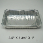 长方形1.5磅容量浅锡纸盘8.5" X 5 3/4" X 1" (768/788) - 500/箱