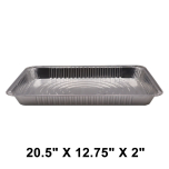 WS Full Size 20.5" X 12.75" X 2" Rectangular Aluminum Foil Steam Table Pan Medium (Not Combo) - 40/Case