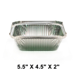 长方形1磅容量锡纸盘 5.5" X 4.5" X 2" (705) (非套装) - 1000/箱