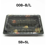 [团购5套] TZ 008 长方形黑色塑料寿司盘套装 6 1/2" X 4 1/2" X 3/4" - 1500组/套