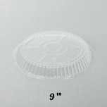 9" Round Clear Plastic Dome Lid - 500/Case