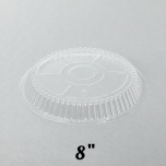 8" Round Clear Plastic Dome Lid - 500/Case