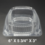 Dart 20 oz. 正方形透明塑料餐盒 (C57PST1) - 500/箱