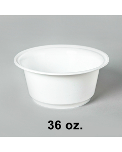 AHD 36 oz. Round White Plastic Bowl Base 8340 (Not Combo) - 200/Case