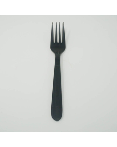 7" Heavy Black Plastic Fork - 1000/Case