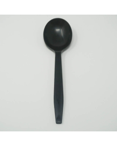6" Heavy Black Plastic Spoon - 1000/Case