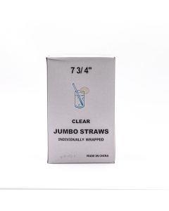 大号透明塑料吸管 单独包装 7 3/4