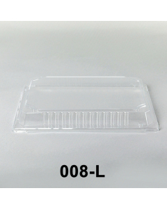 008-L 长方形透明塑料寿司盘盖 6 1/2