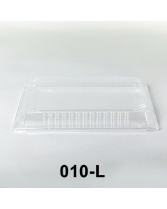 010-L 长方形透明塑料寿司盘盖 7 3/8