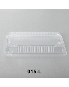 015-L 长方形透明塑料寿司盘盖 8 1/2