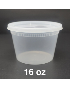 16 oz. 圆形透明塑料汤盒套装 - 240套/箱