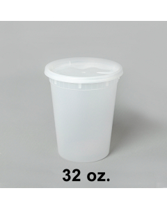 32 oz. 圆形透明塑料汤盒套装 - 240套/箱