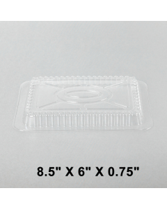 长方形透明塑料盖 适配1.5-2.25磅锡纸烤盘 - 500/箱