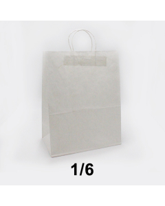 白色带提手牛皮纸袋 1/6 - 250/箱