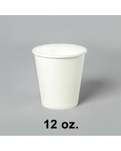White Paper Coffee Cups 12 oz. - 1000/Case