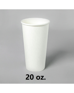 White Paper Coffee Cups 20 oz. - 500/Case